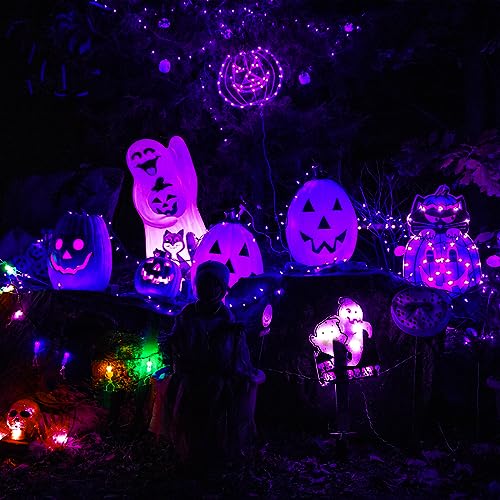 Twinkle Star 600 LED Window Fairy Curtain String Lights, 8 Modes Fairy Lights for Halloween Christmas Bedroom Wedding Party Home Garden Outdoor Indoor Wall Decorations, Purple