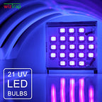 WizTrap™ 2-Pack Large Indoor Plug in Fly Trap, 21 UV LED Bulbs, 10 Sticky Glue Board Refills, A Home Gnat Trap, Moth Trap, Flies, Bug Trap, Mosquito Trap! (2 Devices 10 Glue Boards)