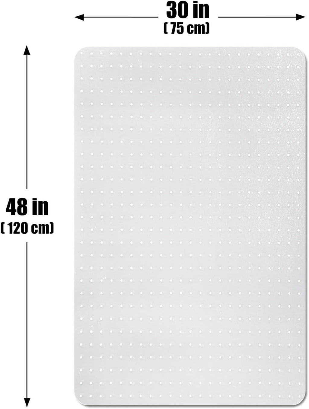 SHAREWIN Office Chair Mat for Carpet Floors, 48" x 30" Clear Desk Chair Mats for Low Pile Carpeted Protector, Sturdy PVC Computer Chair Mats Anti-Slip and Easy to Clean for Home & Office