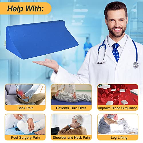 Mistuki Blanket Lifter for Feet Bed Sheet Raiser Foot Block Pillow Cradle Tent Sleep Support Supplies Holder Foam Wedge for Toes Pain Leg Knee Ankle Post Surgery Recovery Hospital Assistance Device