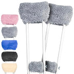 Vive Sheepskin Crutch Pads & Hand Grips for Adults, Kids, Crutches, Armpits - Accessories Knee Scooter Foot Injuries Pillow for 5ft Medical 6 feet Youth Padding Arm Underarm Folding Walking Crutches