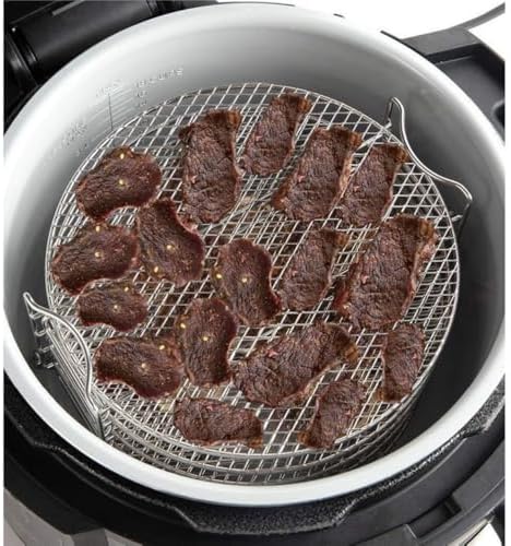 Dehydrator Rack Stainless Steel Stand Accessories Compatible with Instant Pot Air Fryer Crisp Lid 6 Quart Air Fryer Rack Stainless Steel Fit all 4.2QT - 5.8QT air fryer,Oven,Pressure Cooker