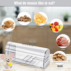 4 Pcs Humane Mouse Traps No Kill, Live Mouse Traps Indoor for Home, Reusable Mice Small Rat Trap Catcher for House & Outdoors