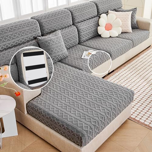 4.4 Inches x 7 Feet Strong Sticky Back Heavy Duty Hook and Loop Tape with Adhesive, Non-Slip Couch Cushion Grip Accessories, Double Sided Strip Roll to Prevent Sliding, Black