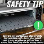 INFRAOVENS Reusable Mats Compatible with Ninja Foodi SP101 SP201 SP301 SP351, Toaster Oven Liners, Accessories for Countertop Convection Oven, Air Fryer Oven with Heat Resistant Non-Stick Liner
