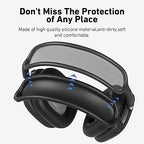 Case Cover for AirPods Max Headphones,AHBTEYM Carbon Fiber Texture TPU Ear Cups Cover/Ear Pads Case Cover/Headband Cover for Apple AirPod Max,Accessories Silicone Protector Cover(Matte Black)