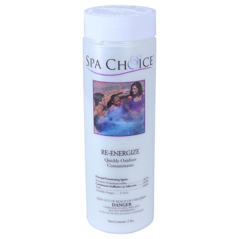 SpaChoice 2-Pounds 2-Pack Premium Re-Energize Spa Shock, Hot Tub Shock, Made in USA