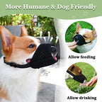 Mayerzon Dog Muzzle, Puppy Soft Mesh Muzzle for Small Medium Large Dogs Chihuahua Poodles Beagle Dachshund Corgis Labrador for Biting Chewing Grooming That Allows Panting Drinking