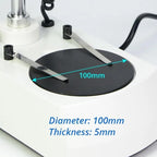 Microscope Accessories Kit Stereo Microscope Base Black Working Board Bottom Working Loading Stage Round Plastic Diameter 60mm 75mm 95mm Microscope Slides (Color : 100mm)