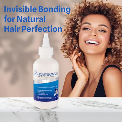 GHOSTBOND XL Hair Replacement Adhesive 5oz- Invisible Wig Bonding Glue: Water & Oil-Resistant, Non-Toxic, Light Hold for Secure and Natural-Looking Poly and Lace Hairpiece, Wigs & Toupee Systems