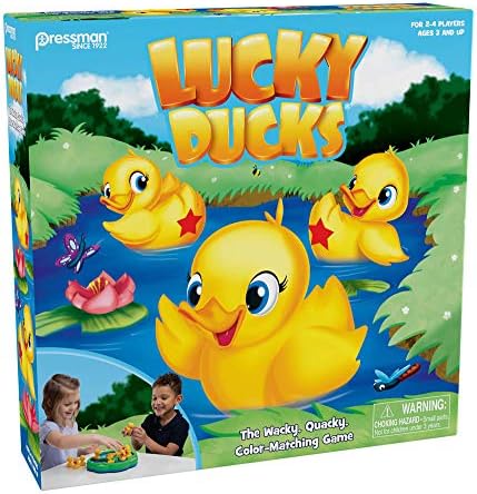 Pressman Lucky Ducks -- The Memory and Matching Game that Moves, 5"