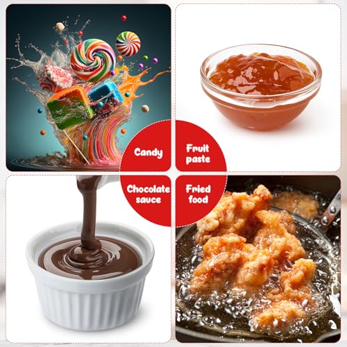 Photect 2 Pcs Candy Thermometer with Pot Clip 8" Deep Fry Oil Thermometer Instant Read Cooking Food Thermograph Sugar Syrup Jam Jelly Oil Temperature Kitchen Accessories for Home Cooking(Red)