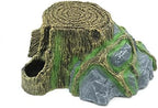 JIHAQUA Resin Large Turtle Tank Accessories Reptile Hideouts Cave Habitat Decor for Gecko Leopard Lizards Toad