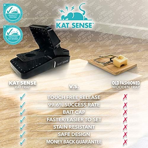 Pest Control Rat Traps, Professional Multi Captsure Set of 6 Large Snap Trap, Solutions for Indoor Outdoor AntiRodent Protection, Reusable Master Trapping Device for Rodents and Chipmunk
