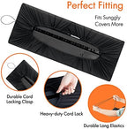 76 Keys Piano Keyboard Cover, Stretchy Music Dirt Proof Electronic Keyboard Cover With Durable Elastic & Cord Lock Must Have Piano Accessories, Black