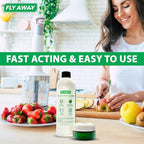 Fly Away - Indoor Fruit Fly Trap Kit. Reusable & Refillable Traps (3), Trap Flies for Over 90 Days with Liquid Bait Lure, Stylish Design - Perfect for Home Kitchens, Bars, Restaurants, and Wineries.