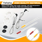 Yetaha Grill Thermometer, Meat Probe Replacement Parts, Fits Oklahoma Joe's, Z Grills, Cuisinart Wood Pellet Grill and Smoker