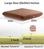 Sigmat Recliner Cushion for Elderly with Memory Foam 20x20x3 Inches Large Square Seat Cushion for Recliner Chair, Floor Pillow, Truck Seat Cushion Grey
