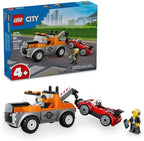 LEGO City Tow Truck and Sports Car Repair Building Set, Kids Gift Idea with 2 Minifigures and Accessories Including a Cochlear Implant, Pretend Play Tow Truck Toy for Boys & Girls Ages 4 and Up, 60435