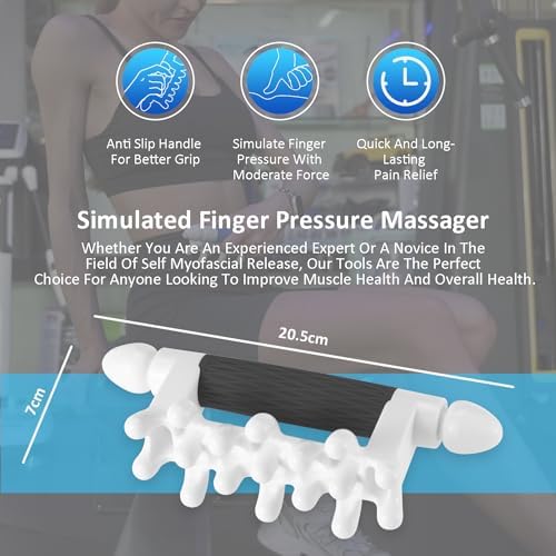 Fascia Massage Tool Myofascial Release Blaster Tools for Anti-Cellulite Skin Soothing Lymphatic Drainage Trigger Point Deep Tissue Neck,Shoulder,Lower Back,Psoas,Thighs,Butt & Full Body(Black)