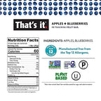 That's it. Mini Fruit Bars Gift Pouch (Variety 36 Count) No Sugar Added, Plant-Based, Vegan & Gluten Free, Paleo, Non GMO, Fiber (12 Banana, 12 Blueberry, 12 Mango)