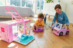 Barbie Camper Playset, 3-in-1 DreamCamper with Pool & 50 Accessories, Transforms into Doll-Sized Truck, Boat & House (Amazon Exclusive)