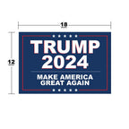 Trump 2024 Yard Sign, Trump Signs for Yard, 12" x 18" inches Double Sided with H-Metal Stake, Trump 2024 Signs for Yard, Maga Yard Sign, Trump Signs, Donald Trump Yard Sign, Trump Lawn Sign