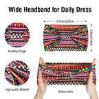 Huachi Wide Headbands for Women Boho Workout Head Bands for Women’s Hair African Knotted Non Slip Headwrap Turban Sport Yoga Girls Bandeau Hair Accessories (Pack of 4)