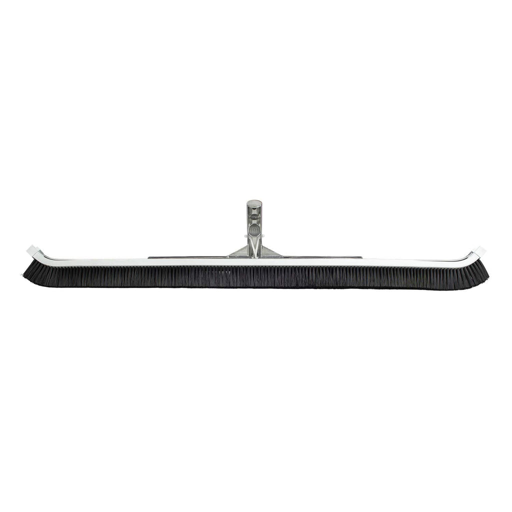 Poolmaster 36-Inch Extra-Wide Commercial Pool Brush, Heavy-Duty Aluminum Back, Curved Head with Nylon Bristles, Safe for Vinyl, Gunite, Fiberglass and Concrete Pools