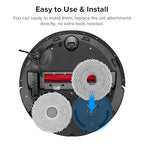 roborock 4 Pack Microfiber Mop Cloths for Q Revo, Qrevo MaxV, Qrevo S, Qrevo Pro, Qrevo Slim Robot Vacuum Cleaner, Mop Pad Replacement Accessories