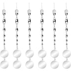 Chephon Bird Scare Rods with Reflective Discs Reflectors - Upgraded Bird Spinner Scare Device of Twisting Rods and Disks to Keep Birds Away Like Woodpecker and Pigeon - 6 Pack