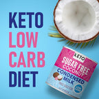 Keto Sugar Free Condensed Milk (6 Packs) Vegan Coconut Condensed Milk - Plant based milk, Vegan and Keto Friendly. Lower calories condensed coconut milk. 1-1 Replacement of regular condensed milk