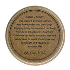 Sand + Paws Scented Candle - Ocean Mist - Additional Scents and Sizes – Luxurious Air Freshening Jar Candles Neutralize pet Odors and Enhance Home décor – 100% Cotton Lead-Free Wicks - 12 oz