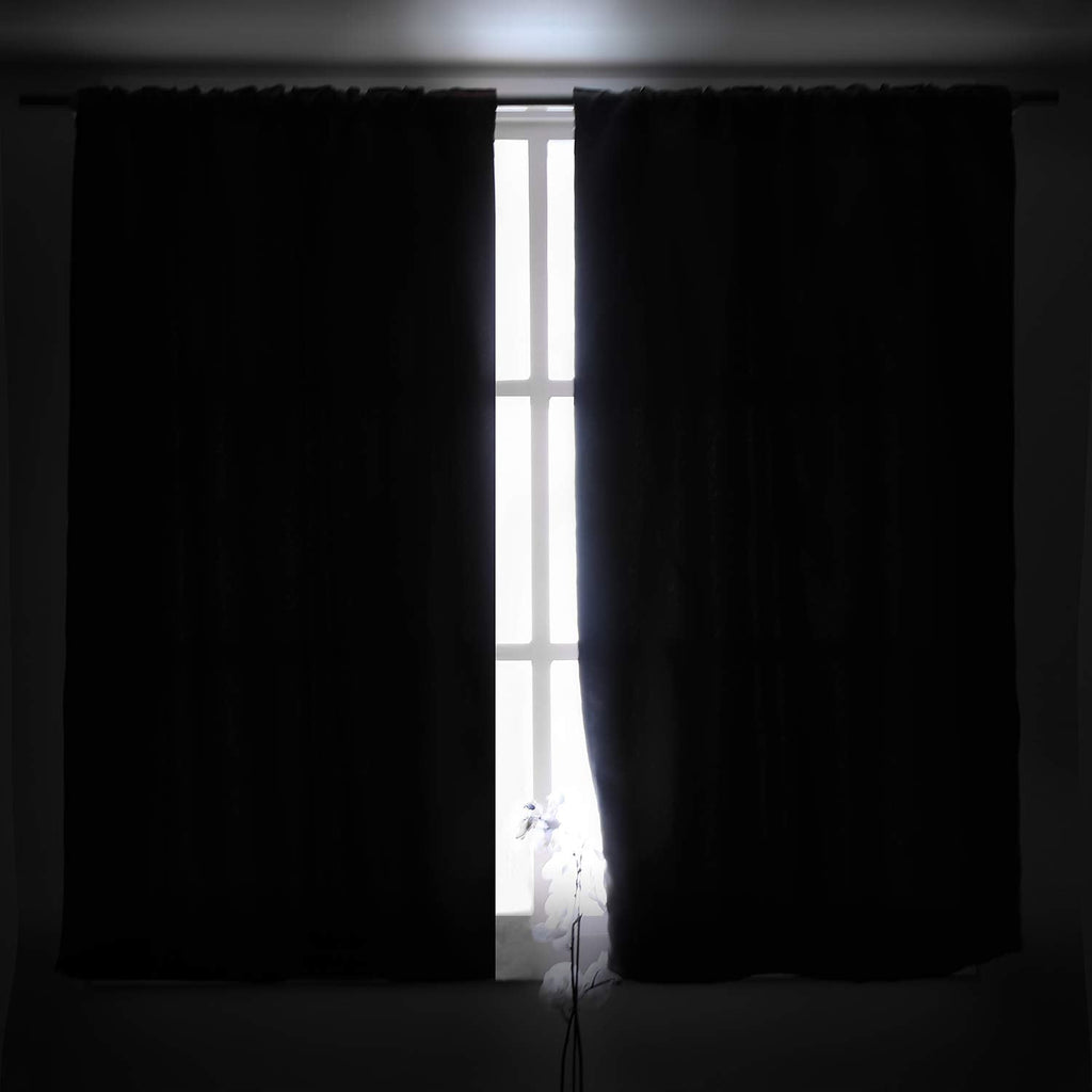 BGment Christmas Red Curtains 63 Inch Length - Rod Pocket and Back Tab Blackout Curtains Thermal Room Darkening Curtains for Living Room/Bedroom, 2 Panels (42 x 63 Inch, Burgundy Red)
