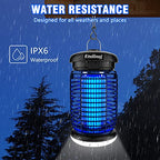 Endbug Bug Zapper, Mosquito Zapper, Bug Zapper Outdoor with LED Light, Fly Zapper, 5ft Power Cord, Waterproof, 2 in 1 Fly Trap Indoor Electric Bug Zapper for Patio Garden Backyard Home, Plug in