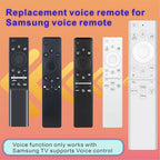 BN59-01391A Voice Remote Replacement for Samsung Frame TV Remote, Compatible with Samsung 2018-2024 Neo LED Smart 4K Ultra HD TV, 4 Shortcut Buttons, White(No Solar)