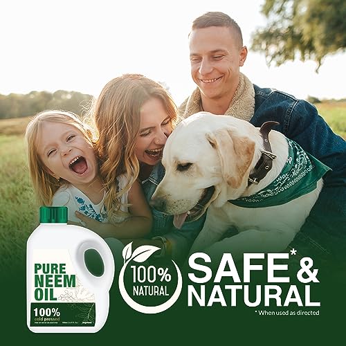 Zuprime Pure Neem Oil for Plants - Organic Neem Oil Spray for Plants,100% Cold Pressed Neem Oil, All-Natural Neem Oil Concentrate Leaf Polish for Plants, Pure Neem Oil - (17 Oz)