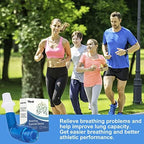 Breathing Exercise Device for Lungs, Lung Expansion and Mucus Relief Device, Portable Expiratory Breathing Exerciser with A Set of Accessories, Breathing Trainer for Lung Cleanse(Blue)