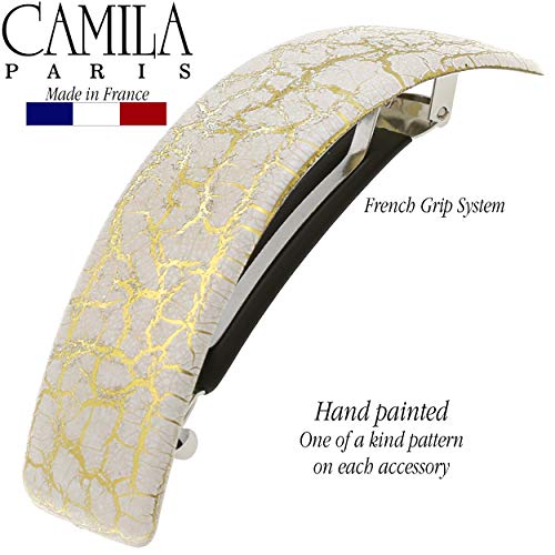Camila Paris CP2553 French Hair Barrette Clip for Girls for Thick Curly Wavy Long Hair, Strong Hold Grip Hair Clips for Women, Automatic, No Slip Durable Styling Girls Hair Accessories, Made in France