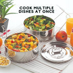 Stackable Stainless Steel Insert Pans - Inserts for Instant Pot - Pan for Instapot - Accessories for Instant Pot- FITS 6 QT and Above - Single Size - Pressure Cooker Steamer Pan Accessories