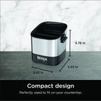 Ninja Luxe Café Knock Box, Accessories for Espresso Machine, Easy & Mess-Free Puck Disposal, Coffee & Espresso Grounds, Non-slip Base, Removable Bar, Holds 10 Double Shot Pucks, XSKKNOCKBOX