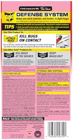 Raid Ant & Roach Aerosol Bug Spray, Water-Based Formula Insecticide With No Greasy Residue, Kills On Contact, 17.5 oz