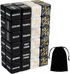 48 Pieces Abilities Keywords Counter Dice Black MTG Dice Counters Bulk Creature Stats Buff Tokens Dice Set for Magic The Gathering, MTG, TCG, Card Games Accessories