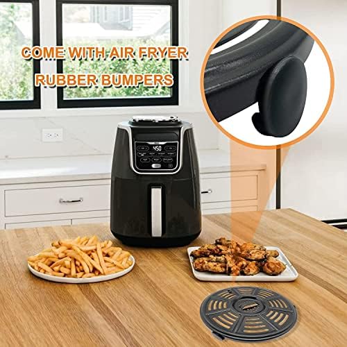 GWY Air fryer Accessories for Ninja AF101 AF161 AF150 Air Fryer, 8.2'' Round Food Grade Air Fryer Grill Pan Grill Plate Crisper Plate Replacement Parts Tray Rack,Dishwasher Safe