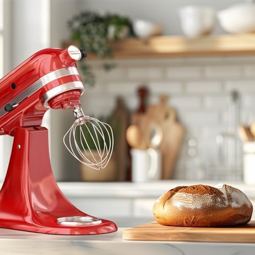 InnoMoon 6-Wire Whip Whisk Attachment for Kitchenaid, Stainless Steel Whisk Attachment for Kitchenaid Mixer, For Kitchen Aid Accessories and Attachments for Egg, Cream and flour