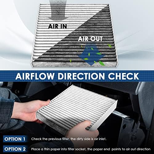 Premium Cabin Air Filter with Activated Carbon,Replacement for CF11819(CP819), Fit for Hyundai Sonata/Azera/Santa Fe, Kia Cadenza/Optima/Sedona, GMC Terrain, Chevrolet Equinox