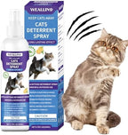 Cat Deterrent Spray, 6.76 FL Oz Natural Cat Repellent Spray Indoor & Outdoor, Anti-Scratch Training Aid for Furniture, Sofas, Rugs, Curtains, Plants - Non-Toxic, Alcohol-Free Formula