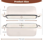 Articasting Cast Iron Bread Loaf Pan with Lid, Loaf Pans for Baking Bread 9x5, Enameled Bread Pans for Homemade Bread, Sourdough, Set of 2 (Cream White)