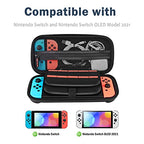 Magic Forest Switch Carrying Case For Nintendo Switch OLED/Switch Accessories, Carry Protective Bag, Travel Game Console Cases, Controller Hard Shell Holder, 20 Games Slots A1131