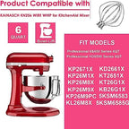 KN256WW Stainless Steel Whisk Attachment for KitchenAid 6 Quart Bowl-Lift Stand Mixer 6-Wire Whip Attachment for Kitchen Aid Accessories
